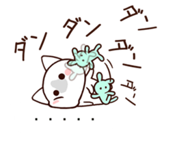 Lovely cat balloon sticker #9765899