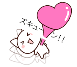 Lovely cat balloon sticker #9765906