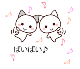 Lovely cat balloon sticker #9765935