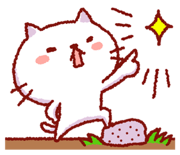 White cat Nekoko. sticker #9766554