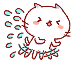 White cat Nekoko. sticker #9766555