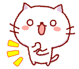 White cat Nekoko. sticker #9766559
