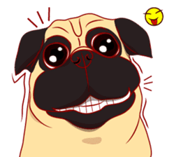 little dog pug Cartoon sticker #9766698