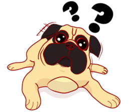 little dog pug Cartoon sticker #9766703