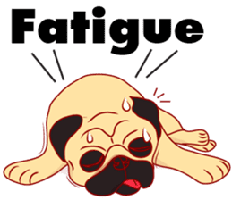 little dog pug Cartoon sticker #9766704