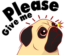 little dog pug Cartoon sticker #9766707