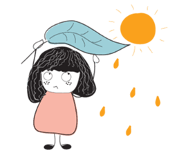 Black hair _ baby sticker #9766856