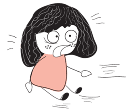 Black hair _ baby sticker #9766857