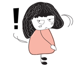 Black hair _ baby sticker #9766858