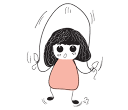 Black hair _ baby sticker #9766859