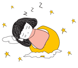 Black hair _ baby sticker #9766860