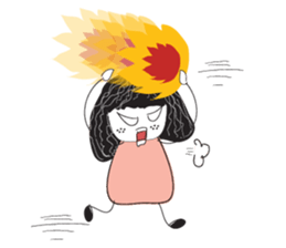 Black hair _ baby sticker #9766861