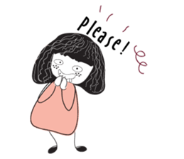 Black hair _ baby sticker #9766862