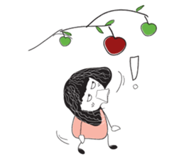 Black hair _ baby sticker #9766864