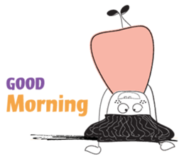 Black hair _ baby sticker #9766865