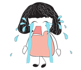 Black hair _ baby sticker #9766866