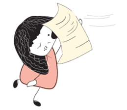 Black hair _ baby sticker #9766867