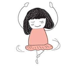 Black hair _ baby sticker #9766868