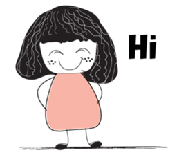 Black hair _ baby sticker #9766869