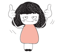 Black hair _ baby sticker #9766871