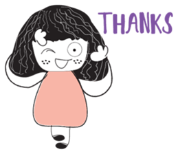 Black hair _ baby sticker #9766873