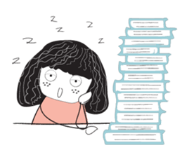 Black hair _ baby sticker #9766874