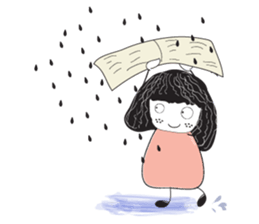 Black hair _ baby sticker #9766875