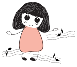 Black hair _ baby sticker #9766877