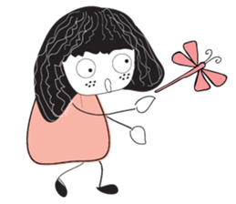 Black hair _ baby sticker #9766878