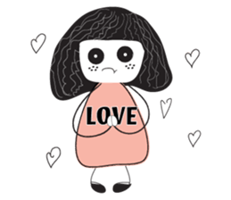 Black hair _ baby sticker #9766879