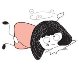 Black hair _ baby sticker #9766880