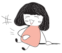 Black hair _ baby sticker #9766881