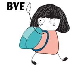 Black hair _ baby sticker #9766882