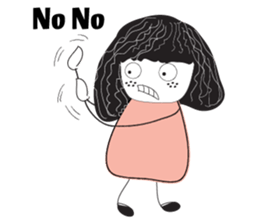 Black hair _ baby sticker #9766883