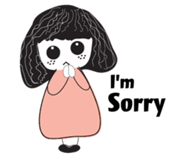 Black hair _ baby sticker #9766884