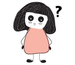 Black hair _ baby sticker #9766886