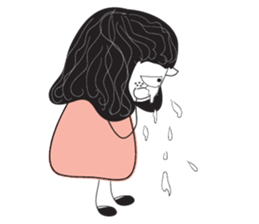 Black hair _ baby sticker #9766888