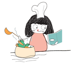 Black hair _ baby sticker #9766889