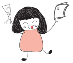 Black hair _ baby sticker #9766891