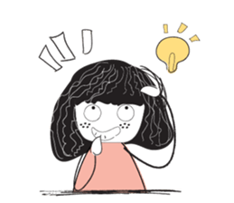 Black hair _ baby sticker #9766893