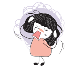 Black hair _ baby sticker #9766894