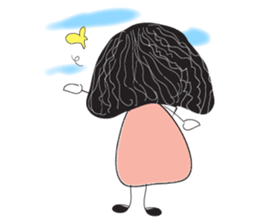 Black hair _ baby sticker #9766895