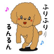 Toy poodle of the name as PU sticker #9767147