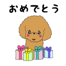 Toy poodle of the name as PU sticker #9767159