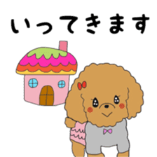 Toy poodle of the name as PU sticker #9767164