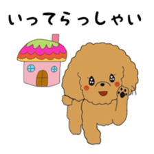 Toy poodle of the name as PU sticker #9767165