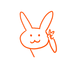Gravure rabbit sticker #9767176