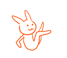 Gravure rabbit sticker #9767177