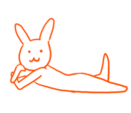 Gravure rabbit sticker #9767178