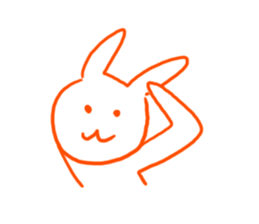 Gravure rabbit sticker #9767180